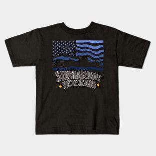 Submarine veteran USA American hero veterans day Kids T-Shirt